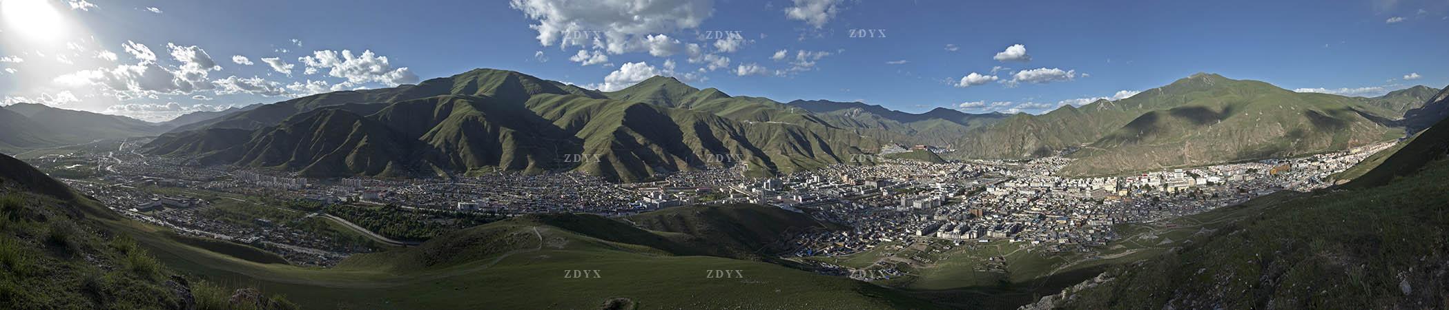 玉树州结古镇全景13 panorama of yushu jie gu town