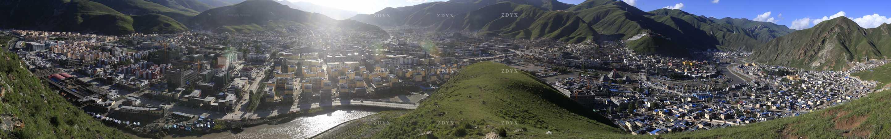 玉树州结古镇全景21 panorama of yushu jie gu town