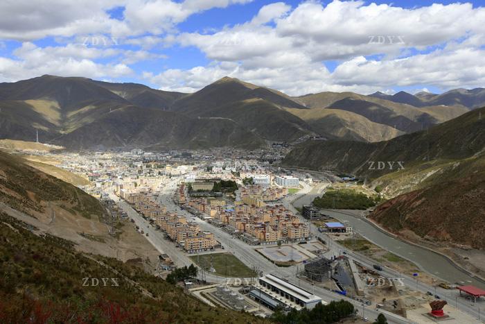 玉树州结古镇全景31 panorama of yushu jie gu town